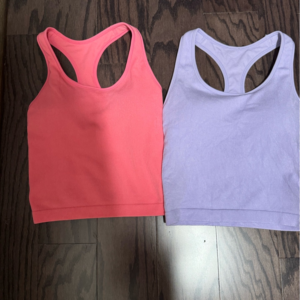 Joylab ribbed shelf bra tops